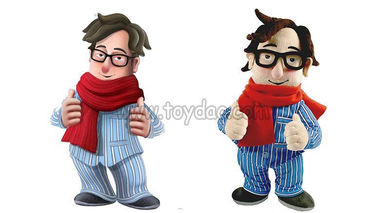 Jouet d'anneau de grenouille de dessin animé peluche