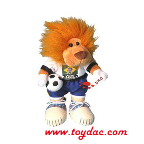 Plush Football Team Animal Mascot Lion