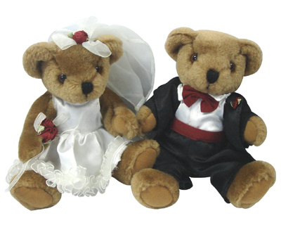 Plush Bride and Groom Teddy Bear Toy