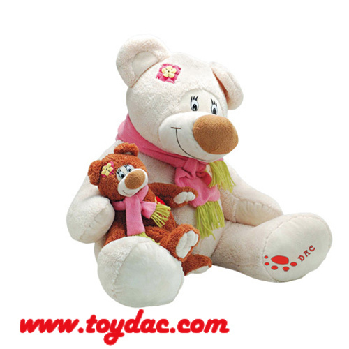 Soft Plush Bear Hug Baby Bear with Scarf Toy