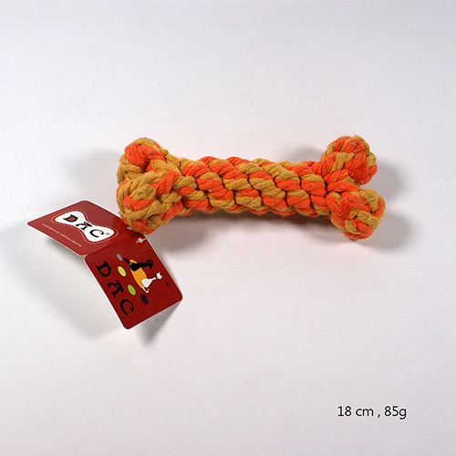 Pet Cleaning Chew Rope Toy Double Color Bone Rope