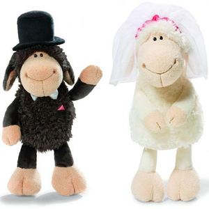Cute Plush Wedding Toy Stuffed Sheeps