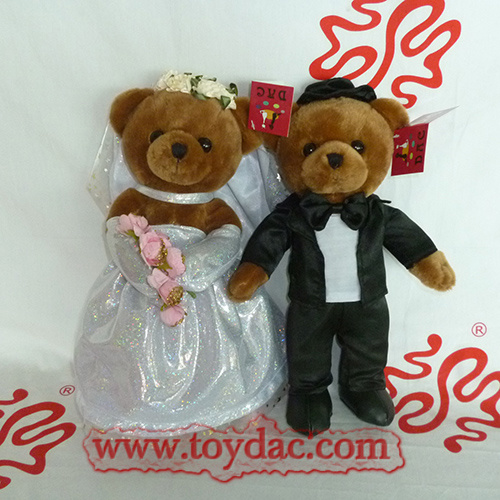 Plush Dress Wedding Bear Set