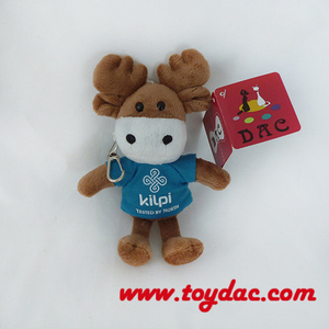 Plush Christmas Reindeer Key Ring